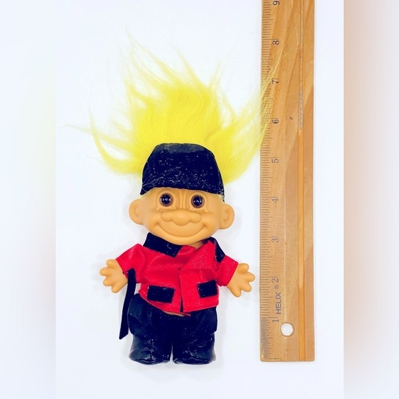 Vintage Russ Horse Jockey Troll Doll Yellow Hair Equestrian Horse Racing - Picture 2 of 6